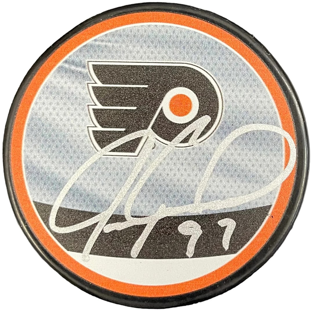 Jeremy Roenick Autographed Philadelphia Flyers Puck (JSA) (1 of 1)