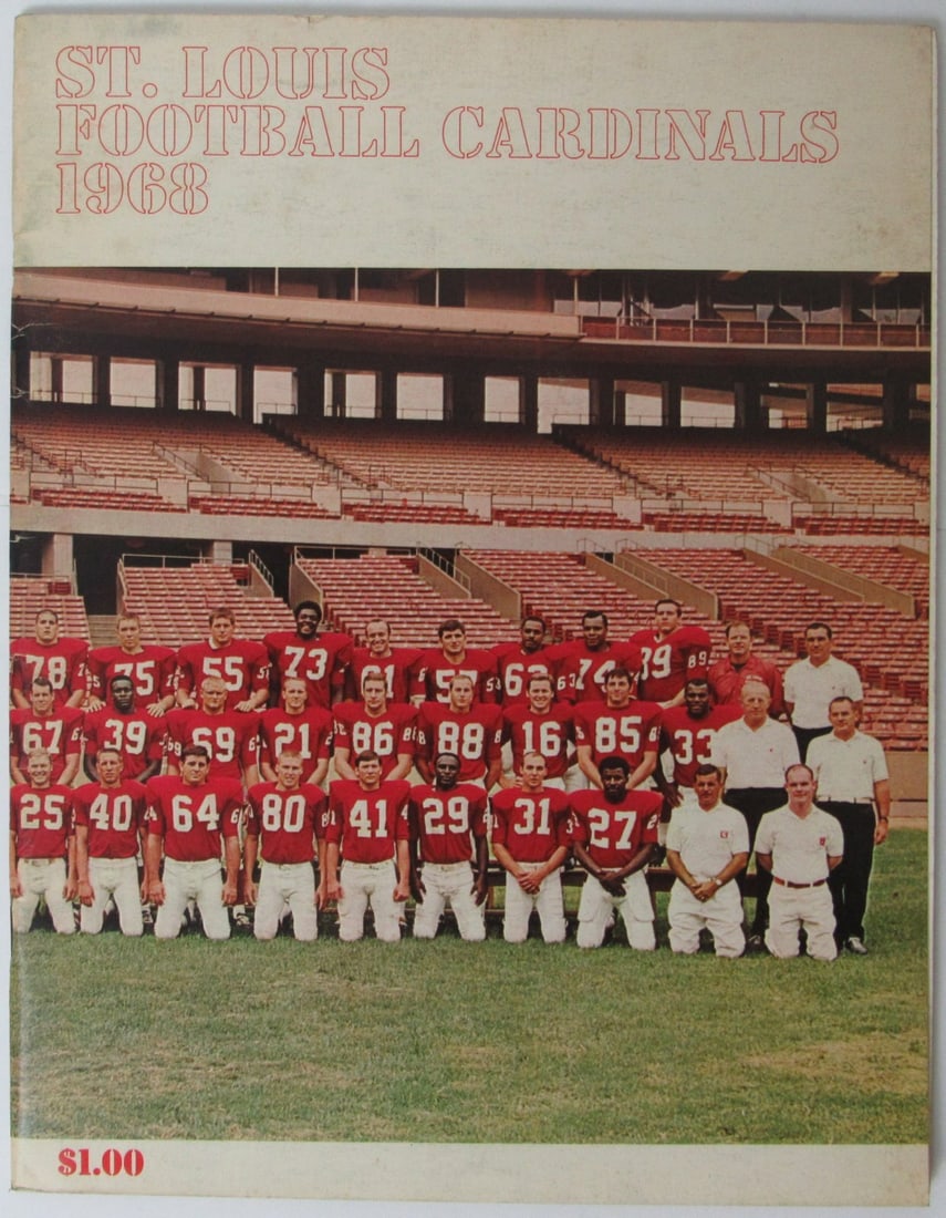 1968 St. Louis Cardinals NFL Football Yearbook 145526 (1 of 1)