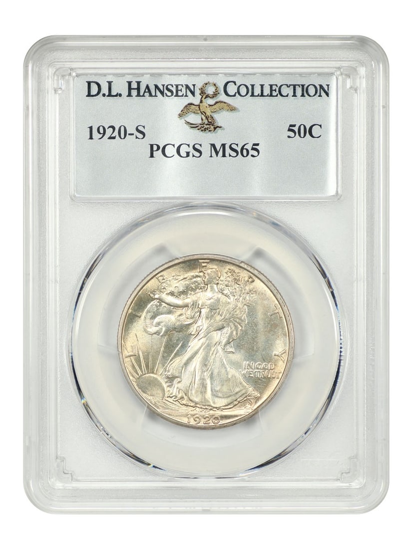 1920-S 50C PCGS MS65 ex: D.L. Hansen - Walking Liberty Half Dollar - Scarce Date (1 of 4)