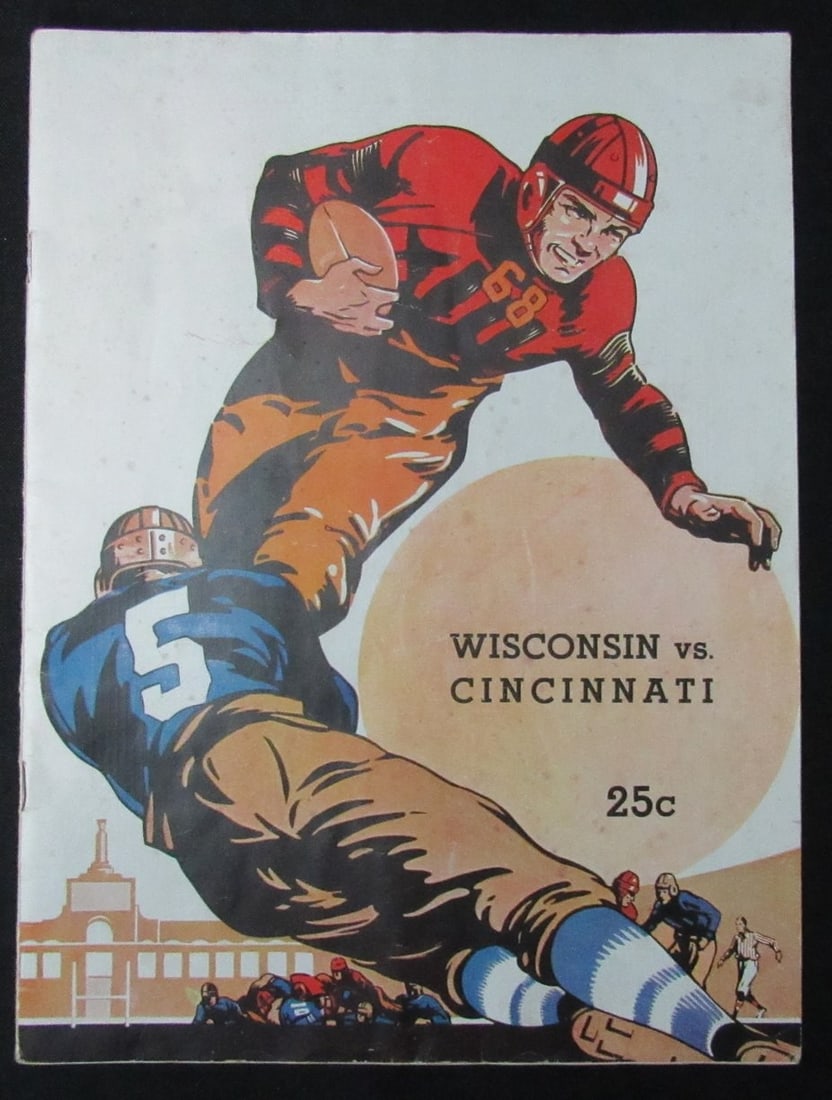 Wisconsin College Football Game 1936 Program Cincinnati (1 of 3)