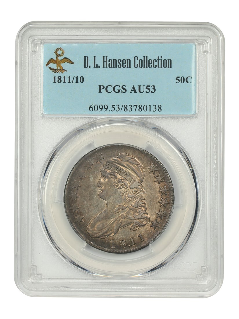 1811/ 10 50C PCGS AU53 (Punctuated Date) ex: D.L. Hansen (1 of 4)