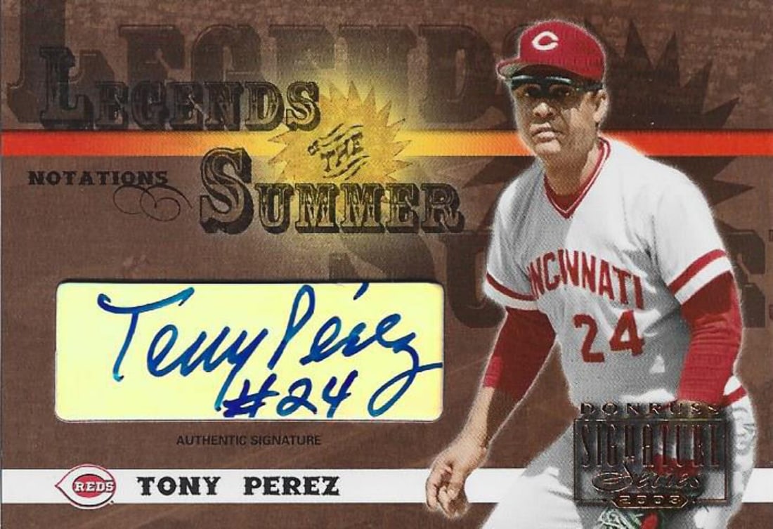 Tony Perez Autographed Donruss Signature Series Card (1 of 1)