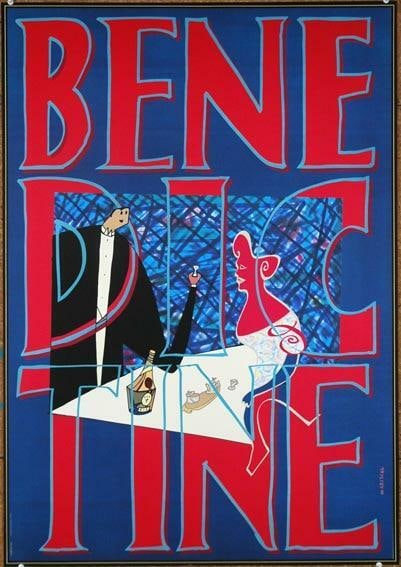 Benedictine by Javier Mariscals is a French liquor poster on original Canson paper. (1 of 1)