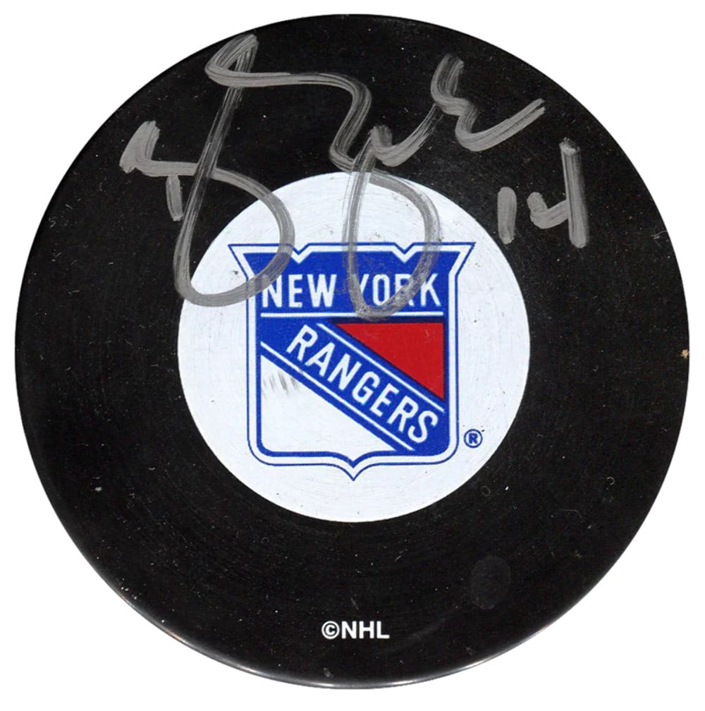 Brendan Shanahan Autographed New York Rangers Puck (1 of 2)