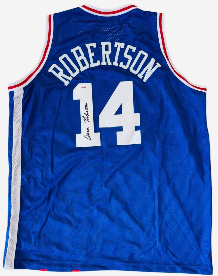 Oscar Robertson Autographed Royals Custom Jersey (PSA) (1 of 3)