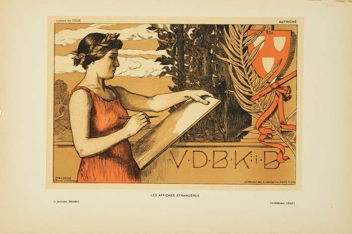 Vintage poster by Orlik for original affiches from Autriche 1897. (1 of 1)