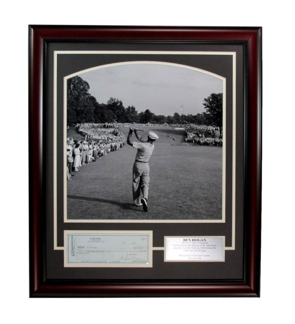 Beckett Framed Photo Collage of Signed Ben Hogan 16x20 U.S. Open 1950 Auto (1 of 4)
