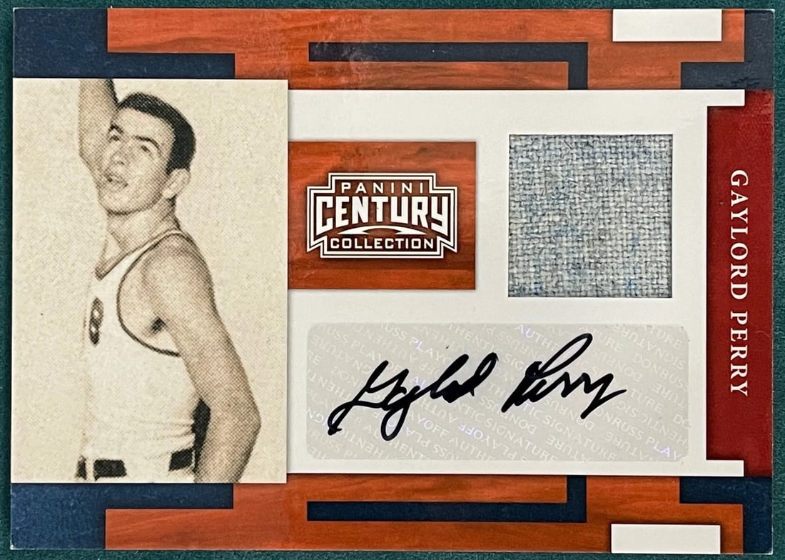 Gaylord Perry 2010 Century Collection Panini Autographed Card (1 of 2)