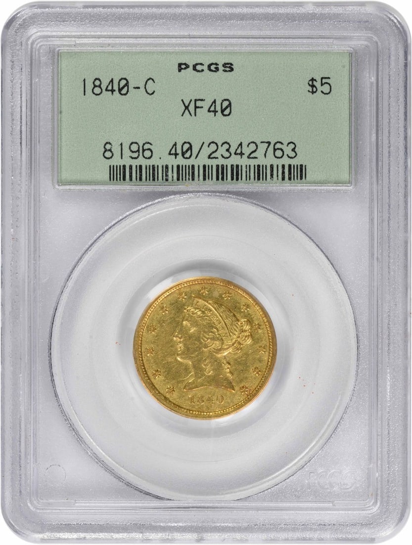 $5 Gold Liberty Head PCGS EF40 1840-C (1 of 3)