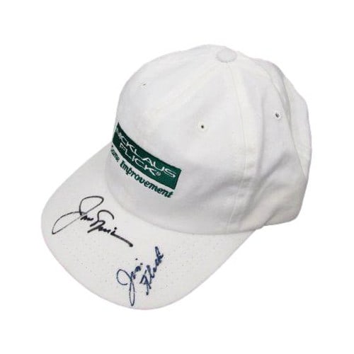 Jack Nicklaus/ Jim Flick Dual-signed White Golf Hat JSA 190264 (1 of 6)