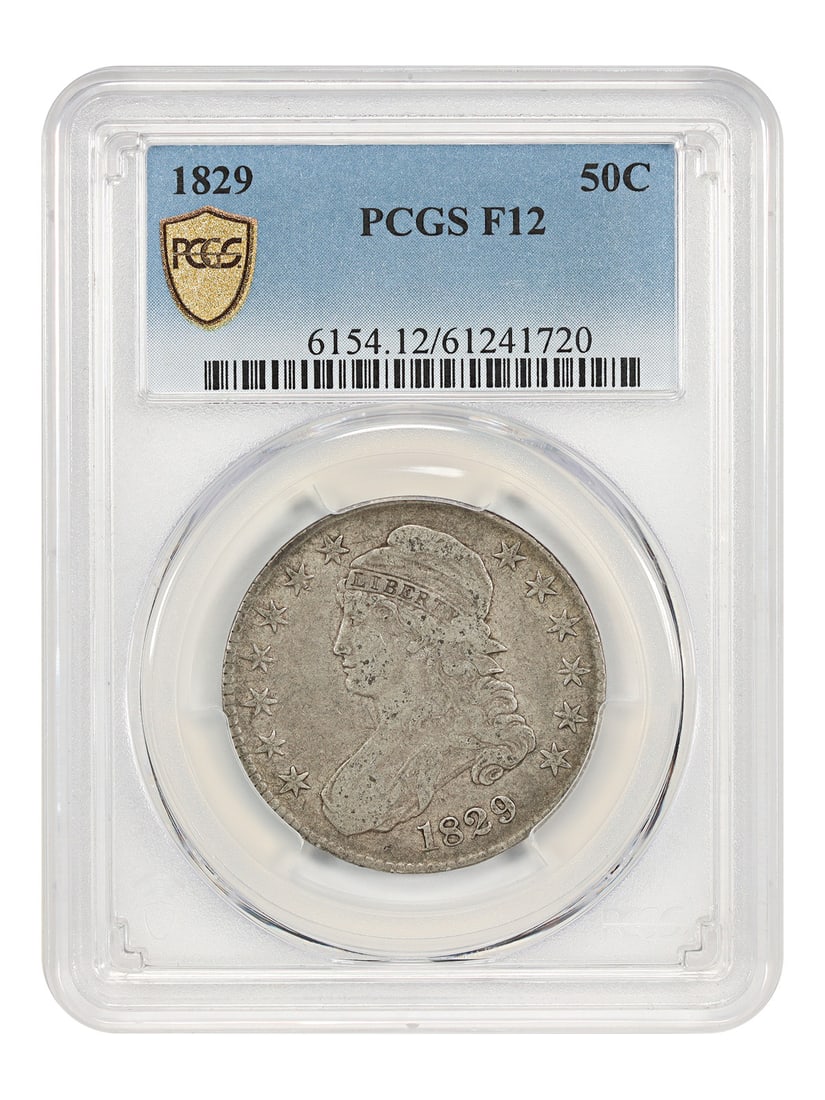 1829 50C PCGS Fine 12 - Capped Bust Half Dollar (1 of 4)