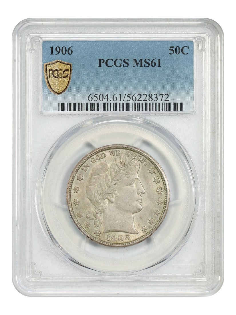 1906 50C PCGS MS61 - Barber Half Dollar - Affordable UNC Barber (1 of 4)