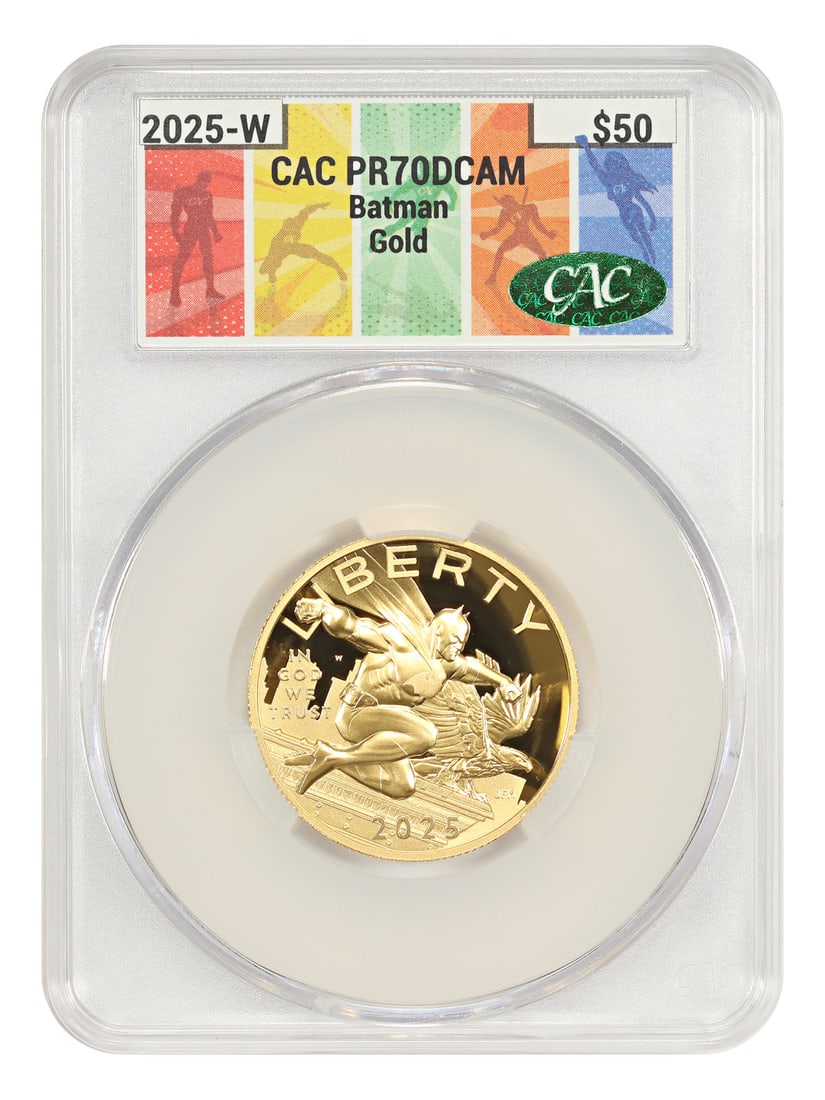 2025-W G$50 Batman CACG PR70DCAM - $10 Modern Gold Commemoratives (1 of 4)