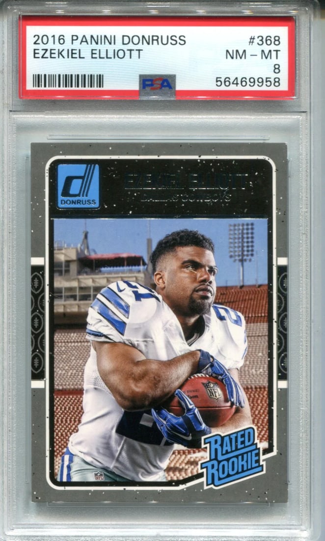Ezekiel Elliot 2016 Panini Donruss #368 PSA NM-MT 8 Card (1 of 2)