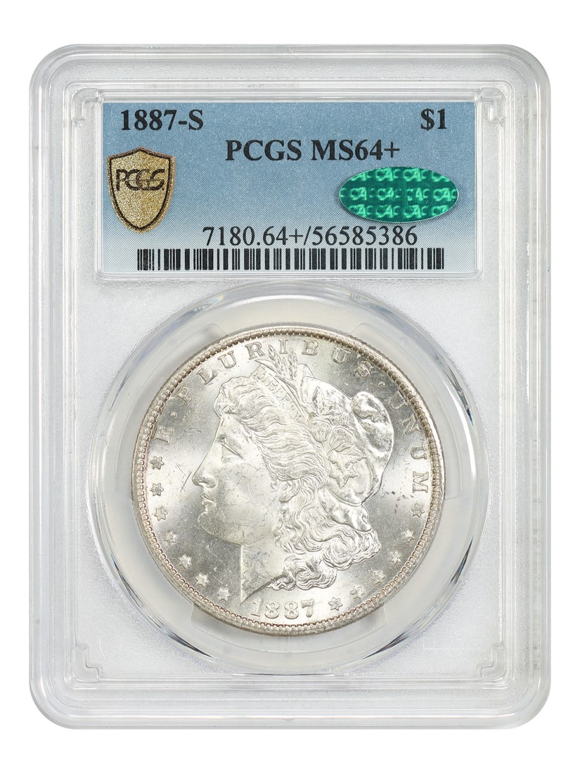 1887-S $1 PCGS/ CAC MS64+ - Morgan Dollar (1 of 5)