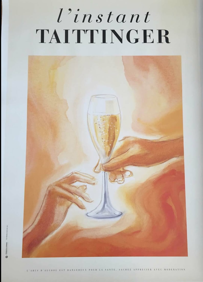 Champagne L'Instant Taitinger 1988 On Linen Excellent Captures The Instant (1 of 1)