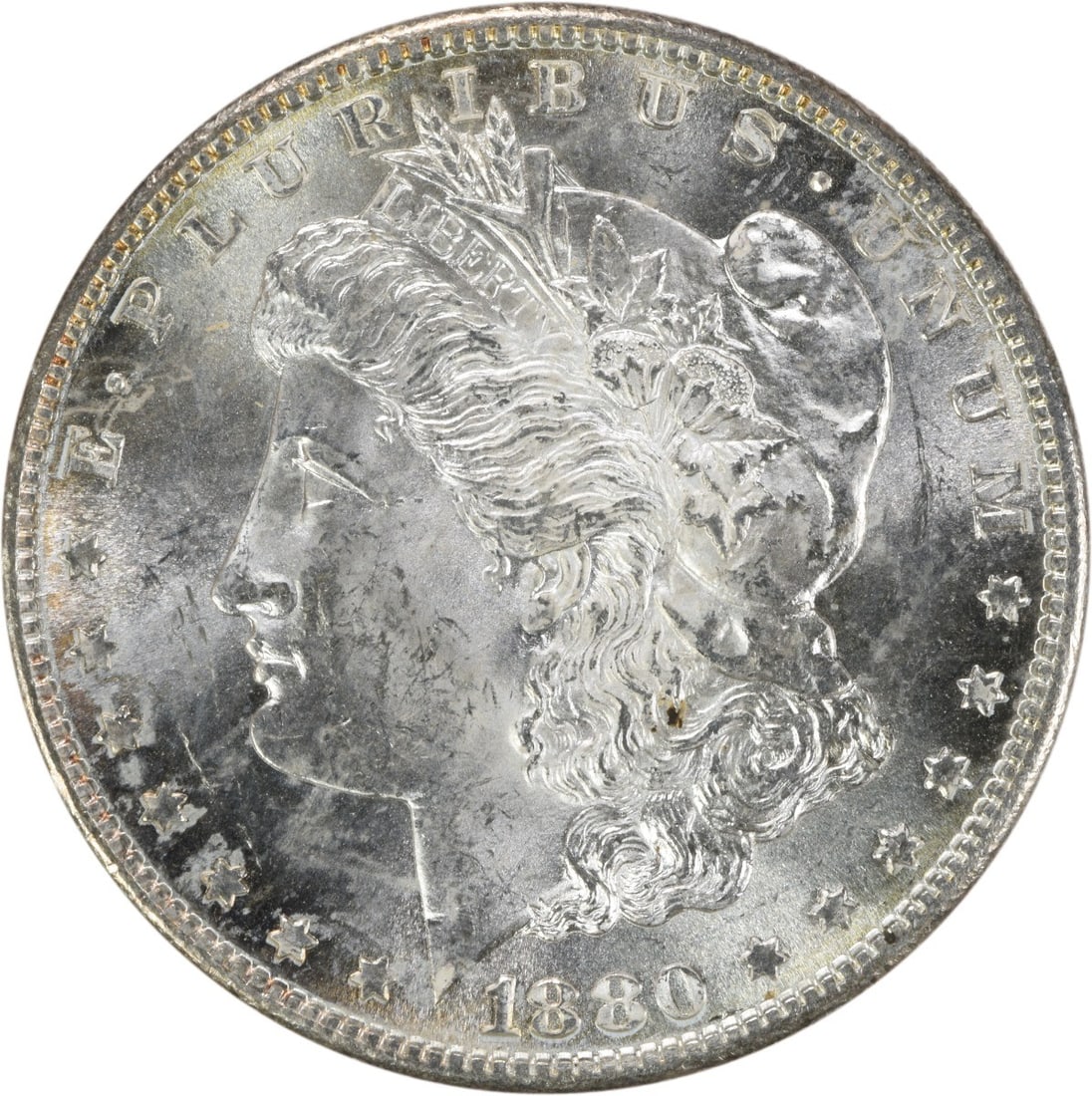 Morgan Silver Dollar is a 1880-S Choice BU Uncertified Dollar (1 of 2)