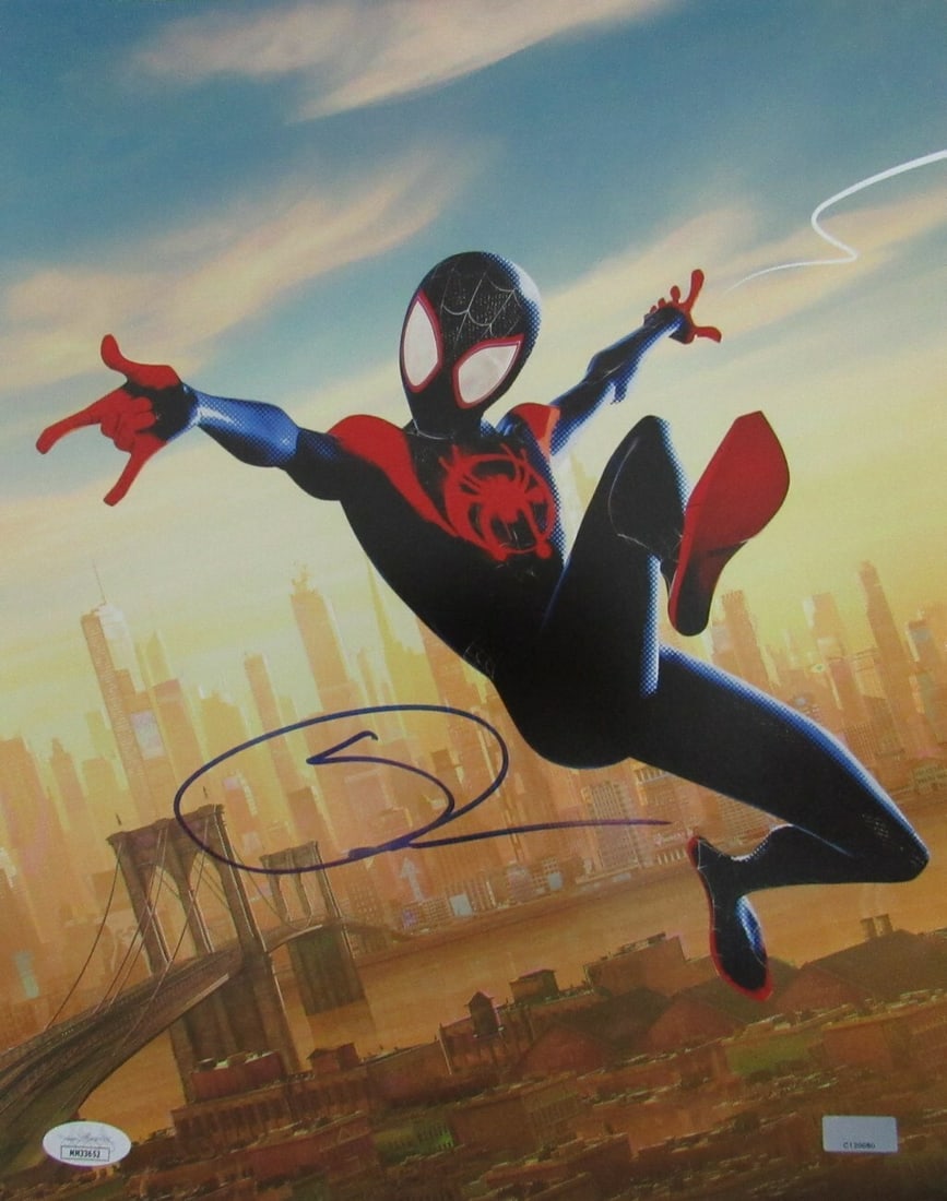 Signed Spider-Man print by Shameik Moore Into the Spider-Verse JSA (1 of 3)