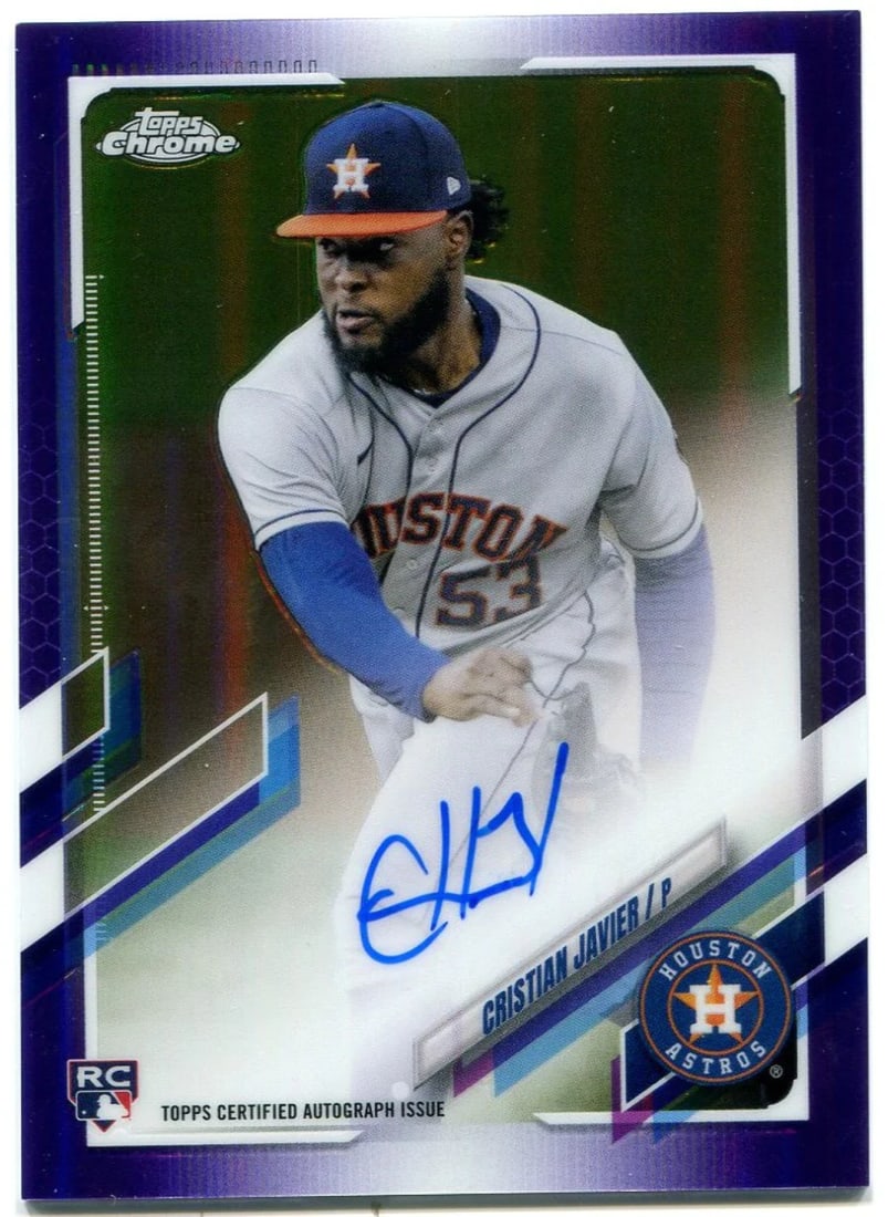 Christian Javier Topps Chrome Rookie Auto 2921 042/ 250 #RA-CJ (1 of 2)