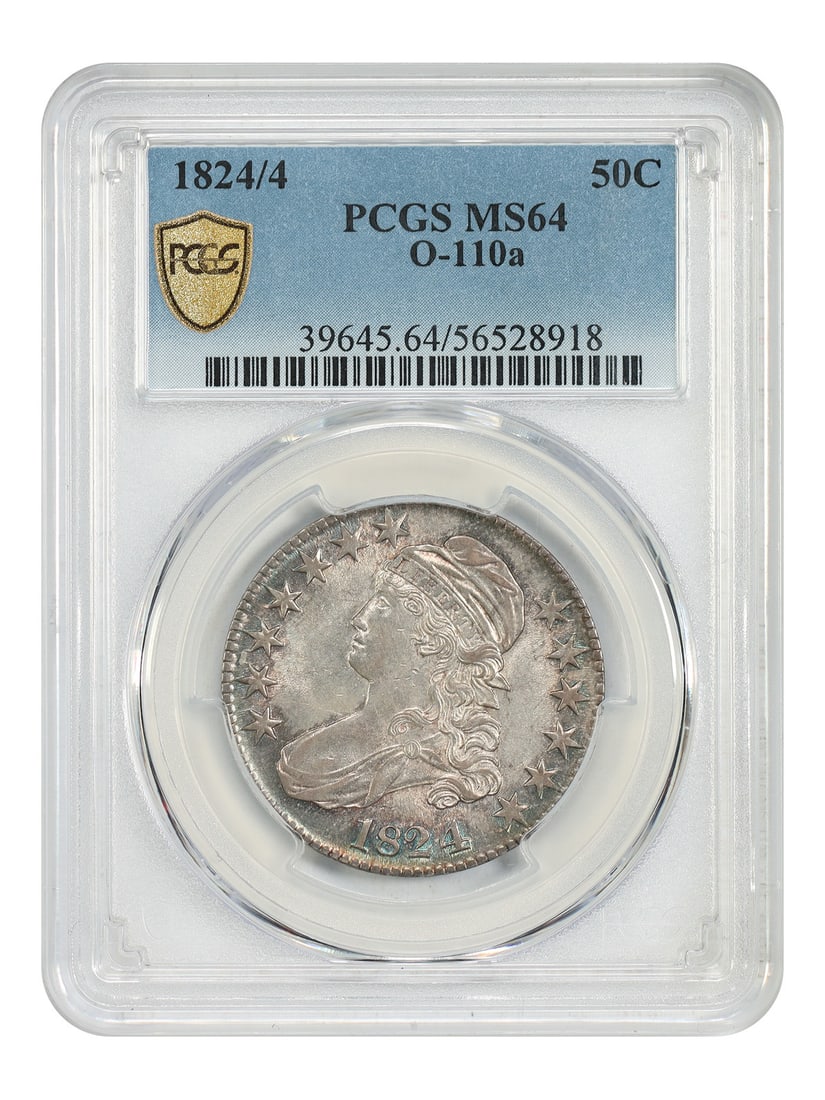 Capped Bust Half Dollar 1824 50C MS64 Overton-110a (1 of 4)