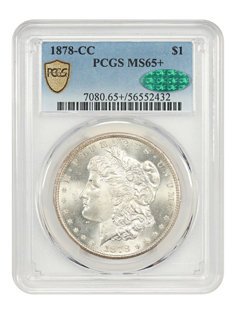 1878-CC $1 PCGS/ CAC MS65+ - Morgan Dollar - First-Year CC Morgan (1 of 5)