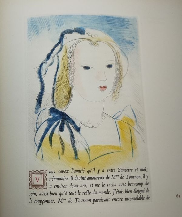 La Princesse de Cleves 1947 Limited Edition Marie Laurencin 9 Color Etchings (1 of 10)