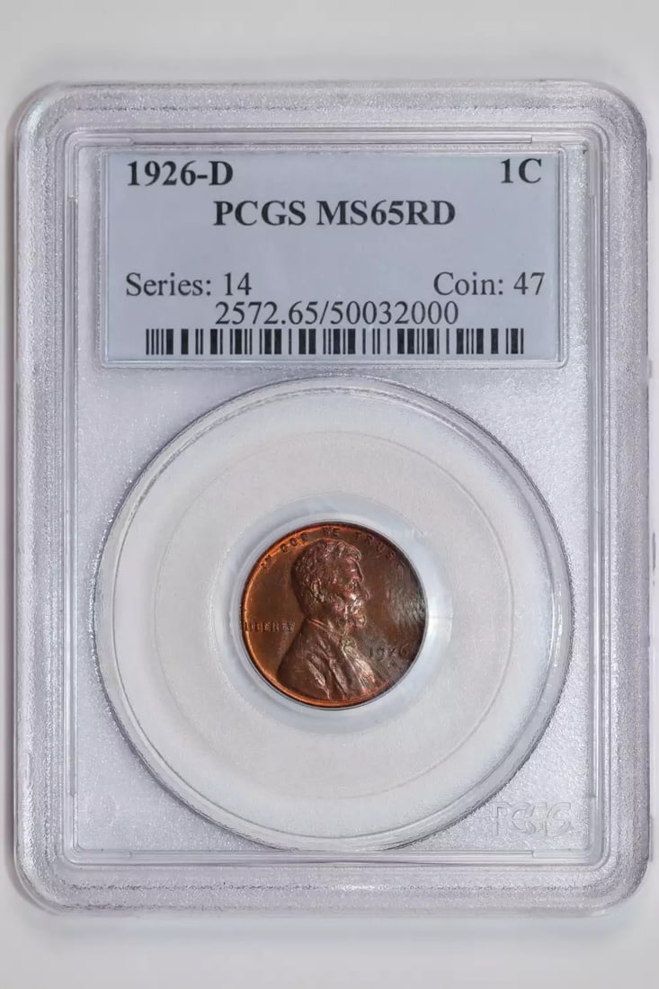 1926-D LINCOLN WHEAT CENT PCGS MS65 RED (1 of 2)