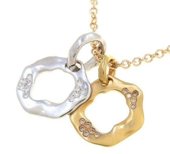 Antonini Brown White Gold Necklace 18k Yellow White Rose Gold (1 of 6)