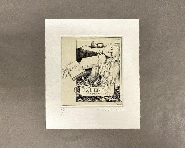 Alphonse Inoue Bookplate 01 EP Copperplate Ex Libris Limited Edition Art Print (1 of 1)