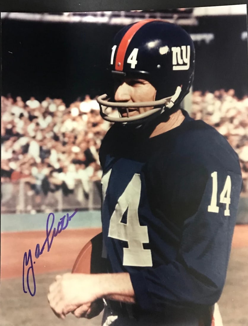Autographed Football Photo by Y.A. Tittle (1 of 1)