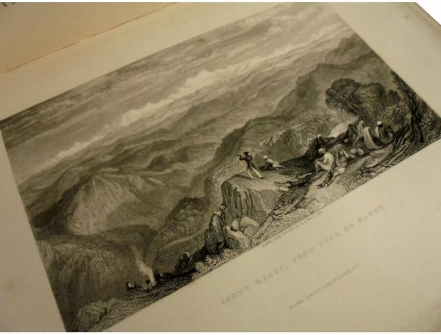 George Francis White - Views in India Himalaya mountains 1838 Original Etching (1 of 8)