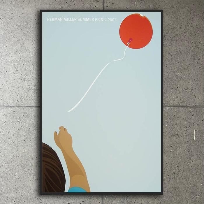 Herman Miller Summer Picnic Poster 2007 Offset printing Framed Interior Decor (1 of 4)