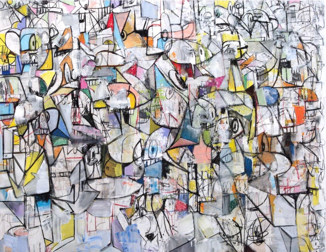 George Condo, Compression VI, Drawing Paintings, Four Color Process Print: George Condo, Compression VI, Drawing Paintings, Four Color Process Print A rare opportunity to own a piece of contemporary art, George Condo's Compression VI is a stunning four-color process print