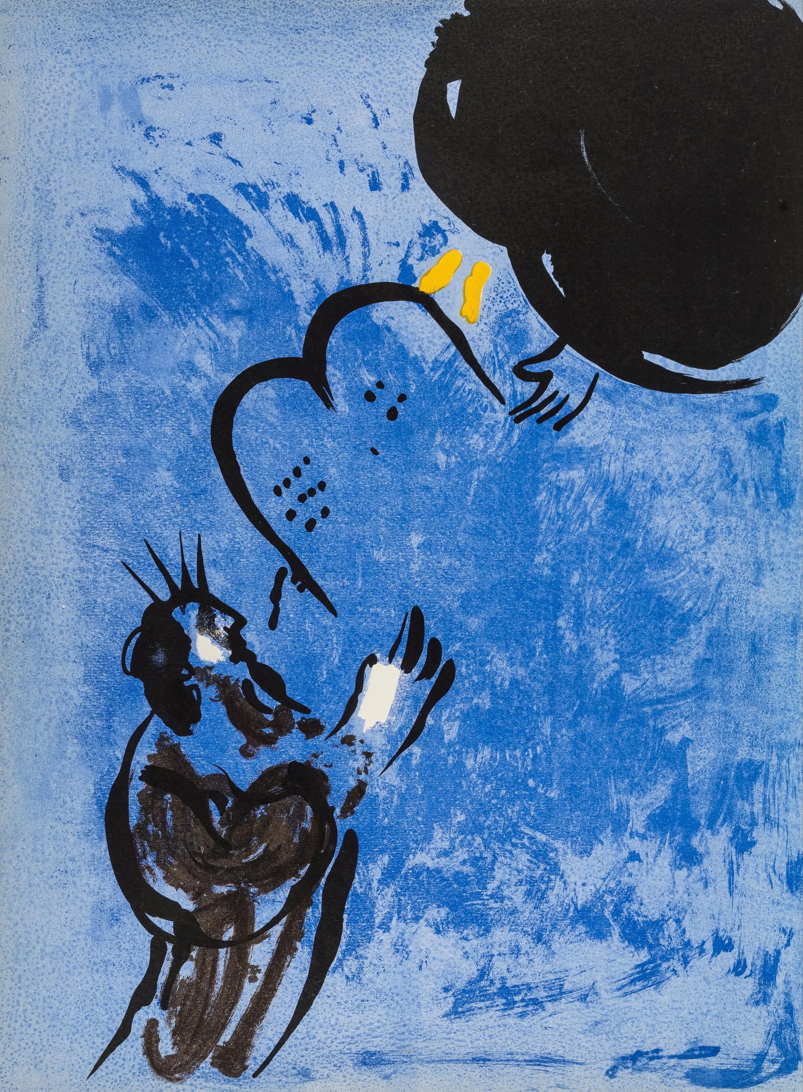 Marc Chagall, Moses Receives the Tablets of the Law, from Drawings for the Bible, Verve, (1 of 7)
