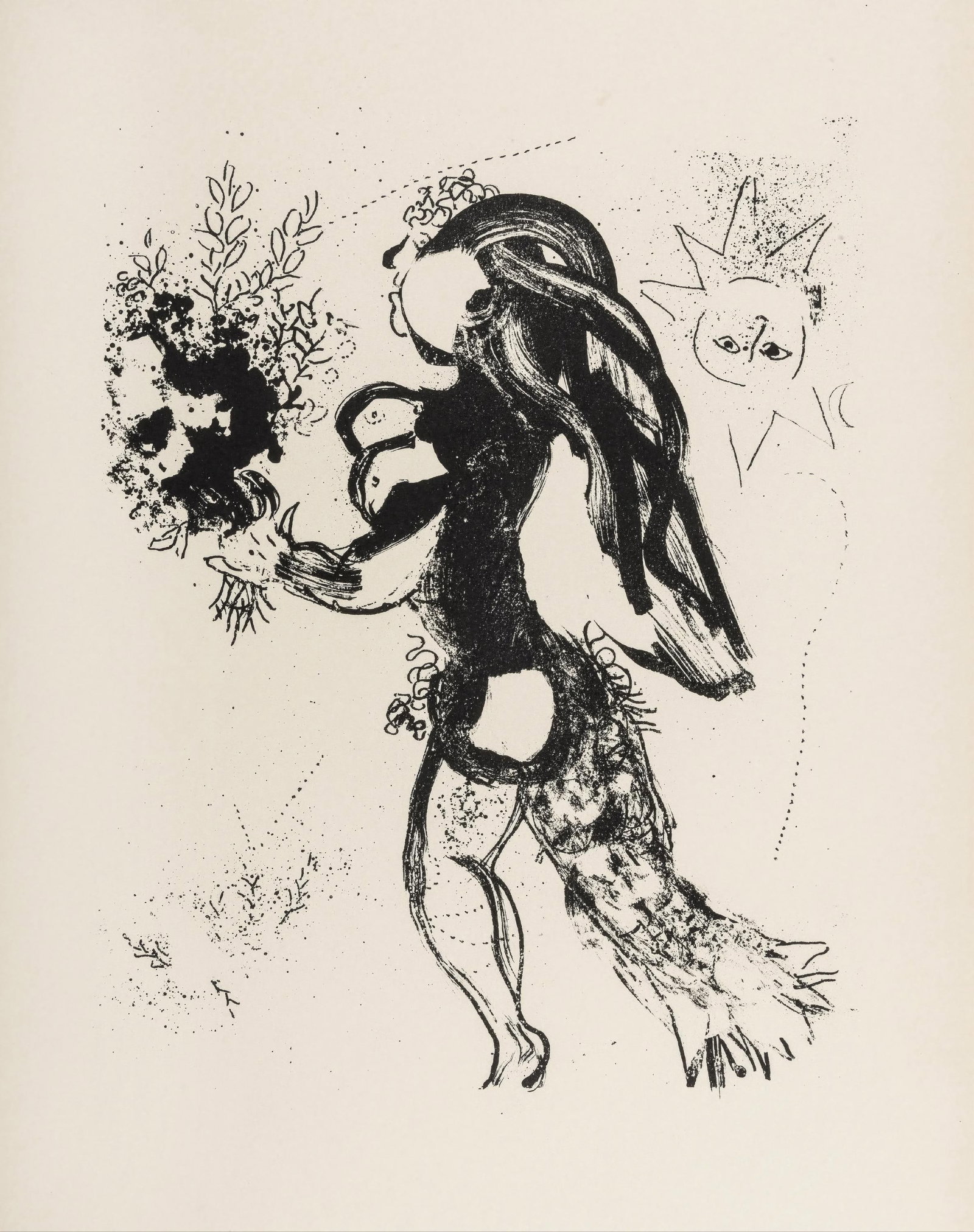 Marc Chagall, The Offering, from Chagall Lithographer I, Lithograph, 1960: Marc Chagall, The Offering, from Chagall Lithographer I, Lithograph, 1960 Marc Chagall's "L'Offrande" (The Offering) is a stunning example of the artist's mastery of lithography, showcasing his