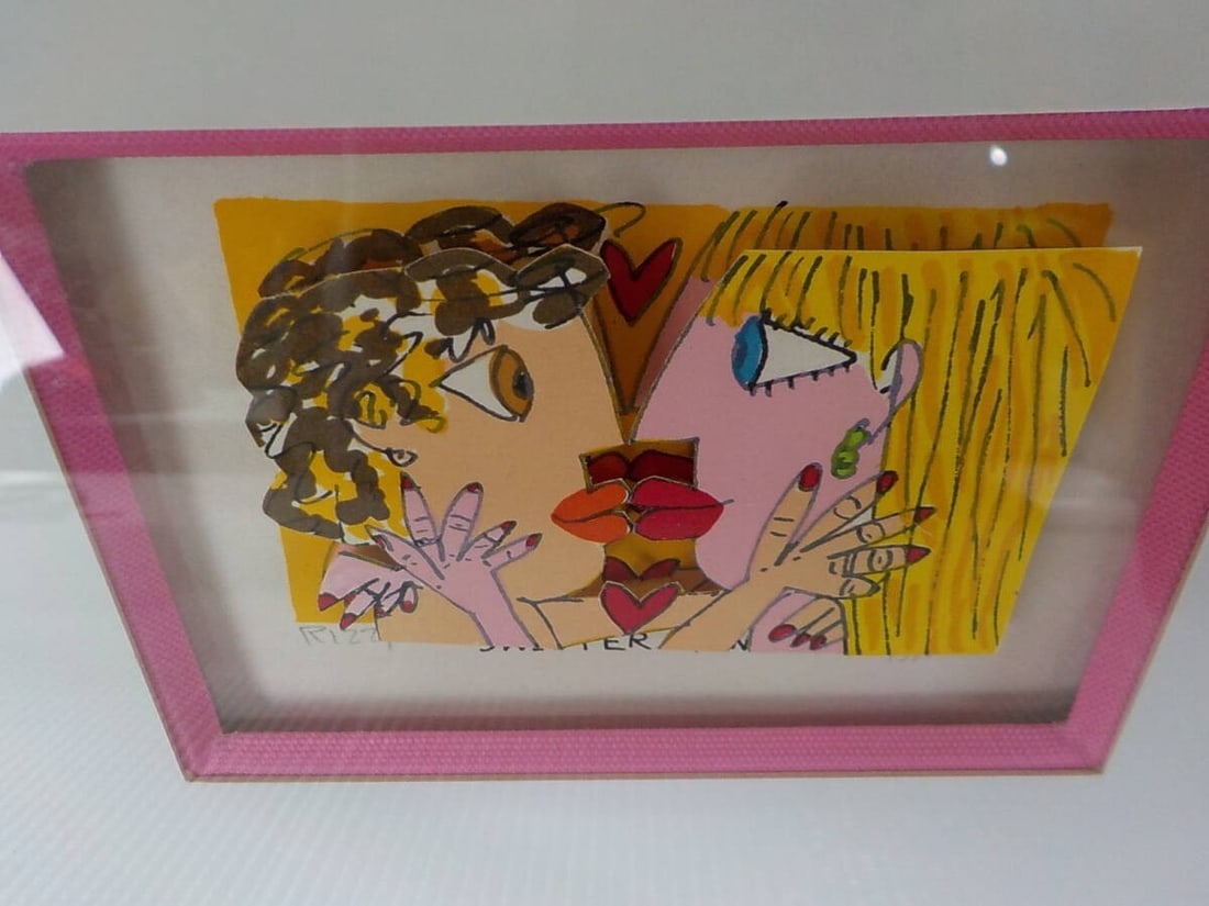 James Rizzi Sweeter than Wine 3D Silkscreen Signed edition 225/ 350 Framed: James Rizzi Sweeter than Wine 3D Silkscreen Signed edition 225/ 350 Framed A stunning limited edition artwork, Sweeter than Wine by James Rizzi, is now available for the first time in your home. This