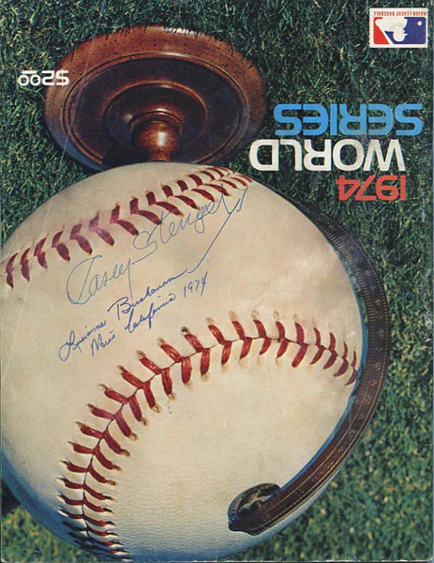 Casey Stengel Autographed 1974 All Star Program (1 of 1)