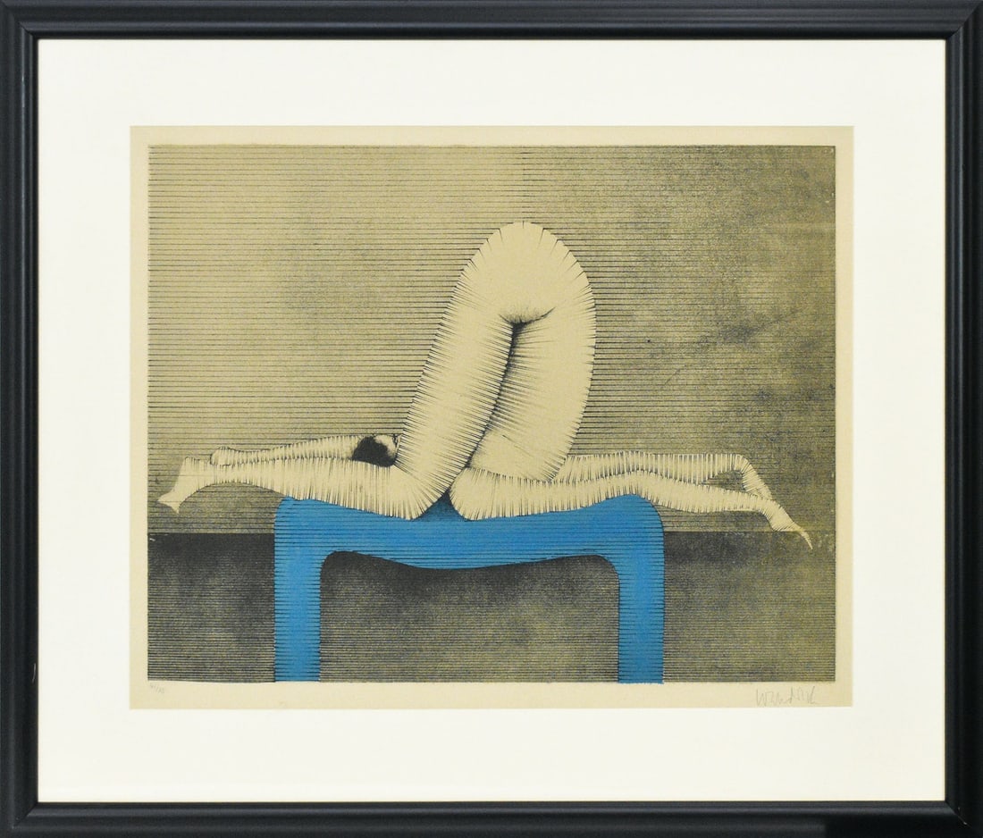 Japanese limited abstract signature person print lithograph by Paul Wunderlich (1 of 1)