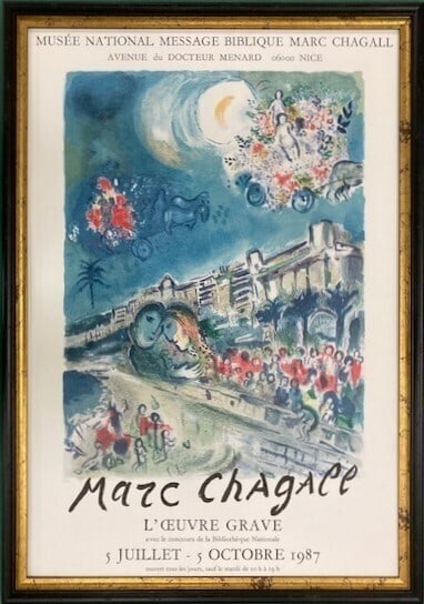 Marc Chagall The Battle of the Fleurs Lithograph 1987 Color Art Print Vintage (1 of 4)