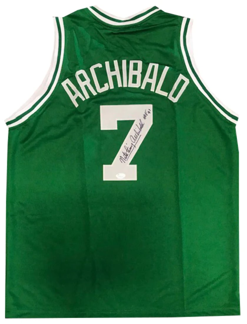 Boston Celtics Jersey HOF 91 Autographed by Nate Archibald (1 of 2)