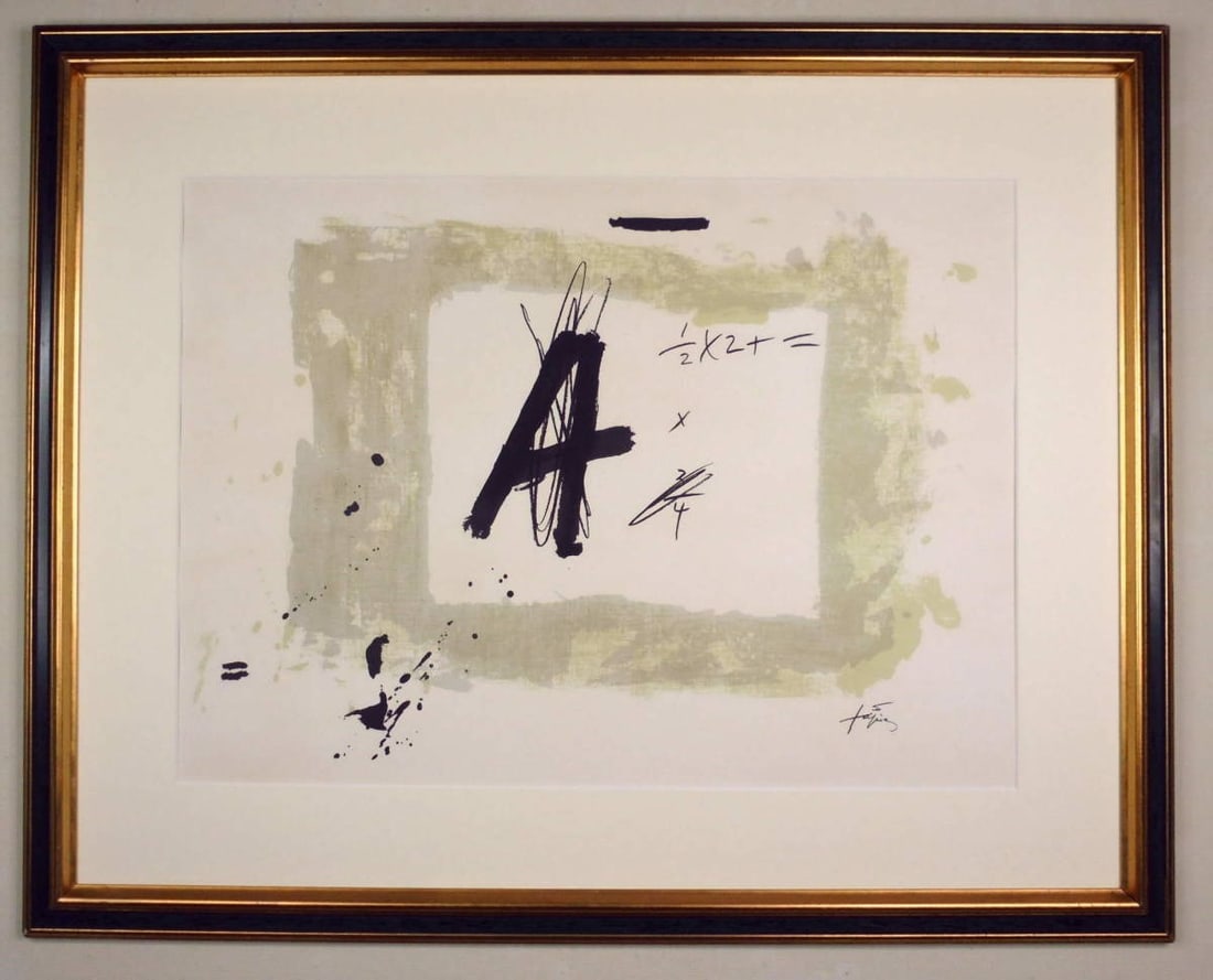 Antoni Tapies NA Lithograph 1976 Signed Framed Authentic Collectible Art (1 of 4)
