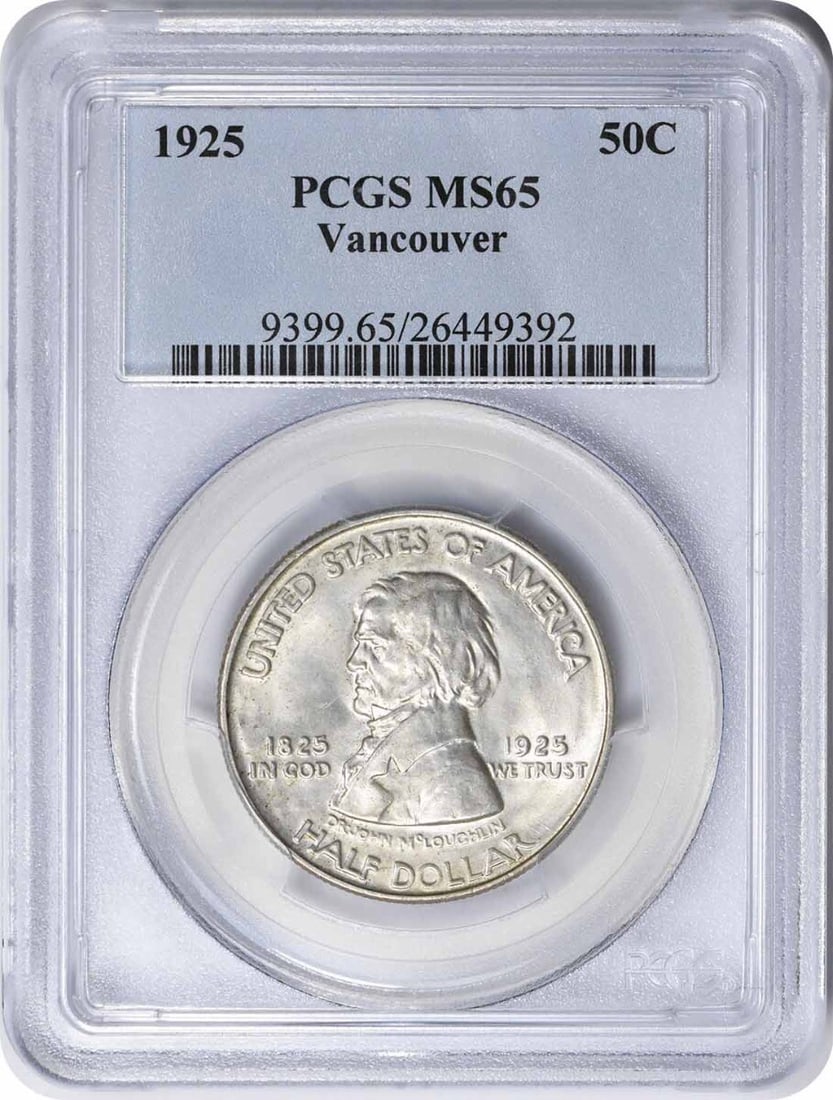1925 Vancouver Commemorative Silver Half MS65 PCGS Mint State 65 (1 of 3)