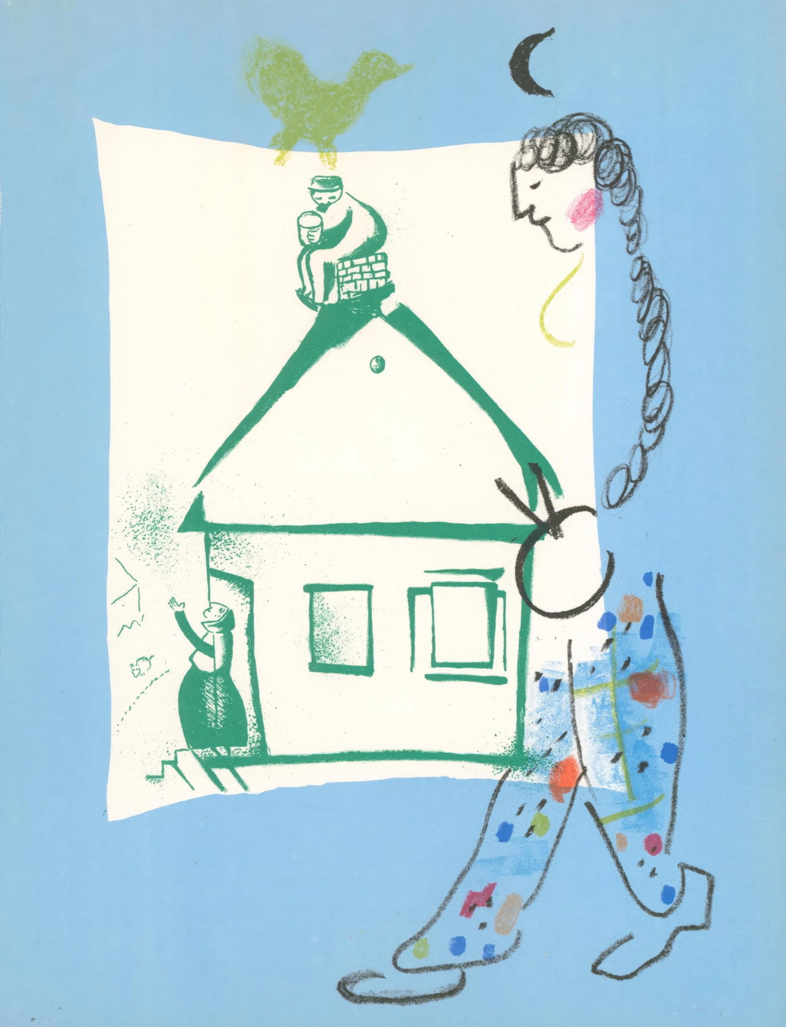The house is a lithograph by I Chagall of my village in 1960. (1 of 6)