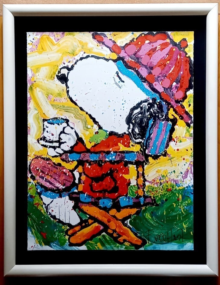 TOM EVERHART 3: 00PM Lithograph Hand Signed ED 263/ 350 Framed With COA Box Cloth (1 of 10)