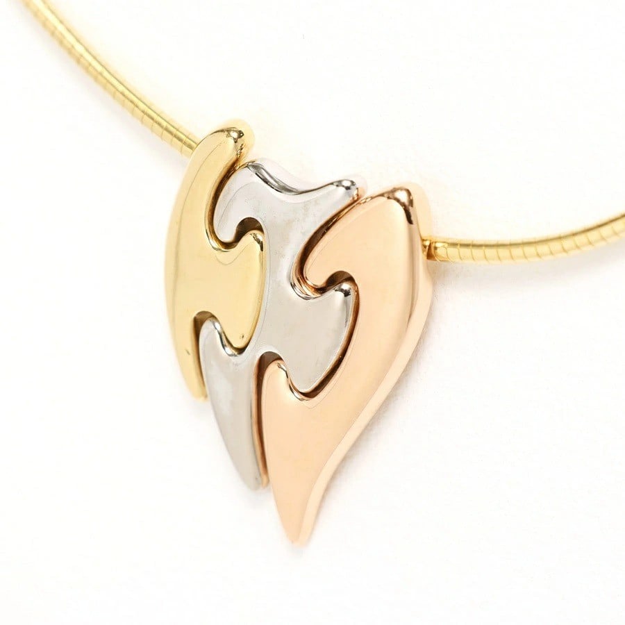 Georg Jensen Fusion Necklace Pendant Yellow Gold White Gold Rose Gold With Box (1 of 7)