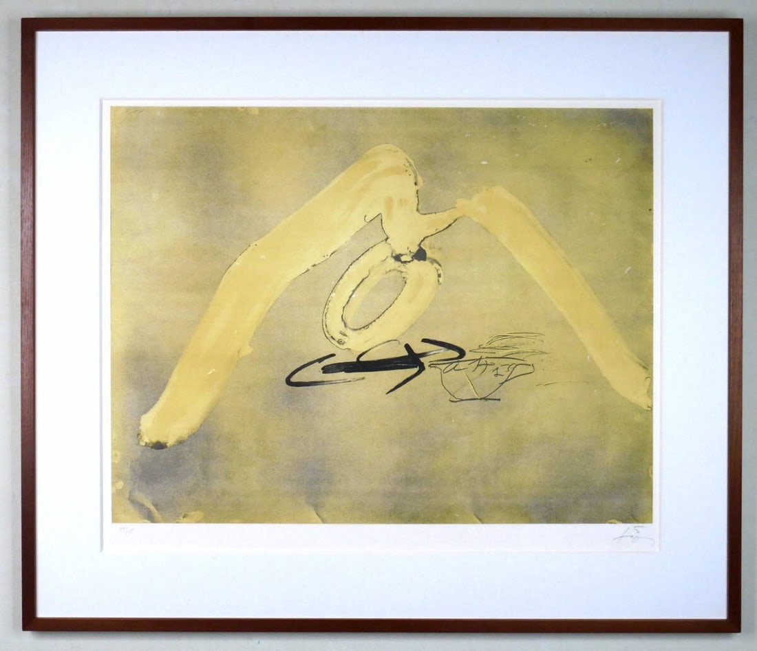 Antoni Tapies Lithograph ED75 1982 Signed Framed Large Limited Edition ModernArt (1 of 4)