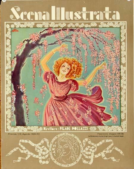 Scena Illustrata Arts Literature Music Theatre Flower Girl1900: Scena Illustrata Arts Literature Music Theatre Flower Girl1900 Experience the elegance of Art Nouveau with this stunning 1900s poster, showcasing the beauty of theater and music. Featuring intricate