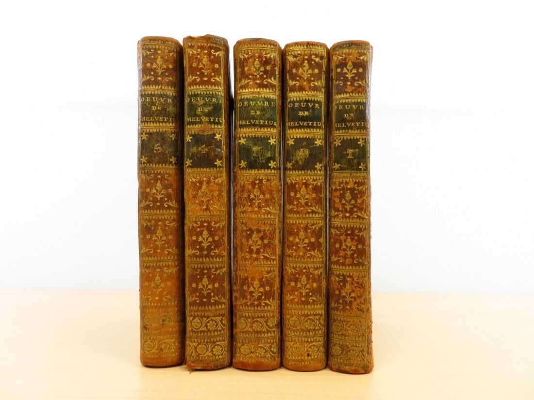 Oeuvres compltes de M. Helvetius, 1st Edition, Complete Set of 5 Volumes, 1781 (1 of 8)
