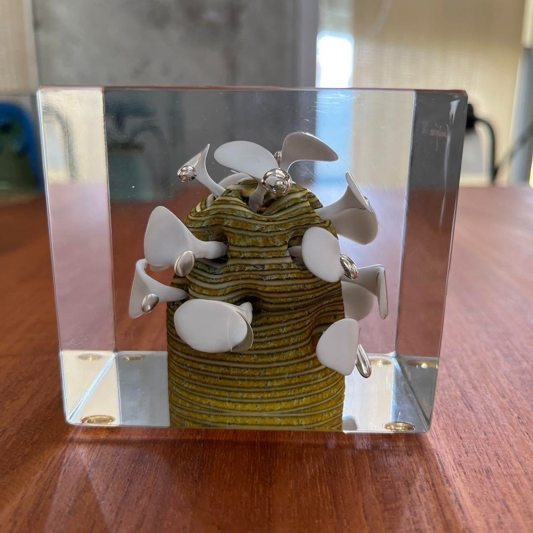 IITTALA Oiva Toikka Annual Cube 1981 Nuutajarvi Limited Edition of 1000 Vintage: IITTALA Oiva Toikka Annual Cube 1981 Nuutajarvi Limited Edition of 1000 Vintage Experience the timeless elegance of Oiva Toikka's iconic Nuutajarvi Limited Edition Annual Cube, crafted from exquisite