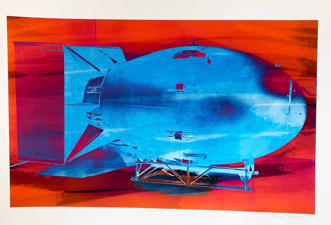 Stephen Chambers Fat Man Nagasaki Atomic Bomb Signed Gicle Print COA 37/ 250 (1 of 2)